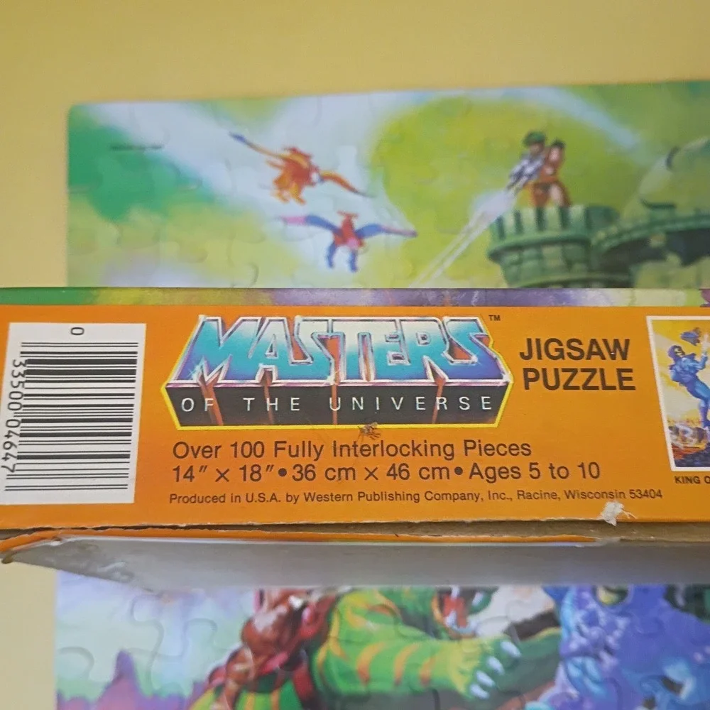 Vintage 80's Masters of the Universe He-Man Golden Jigsaw Puzzle Lot (1 Missing)
